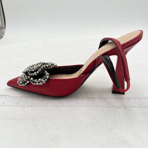 Wo Wagas Women Pretty Elegant Slip on Pointed Toe Slingback Sandals D'Orsay Pump